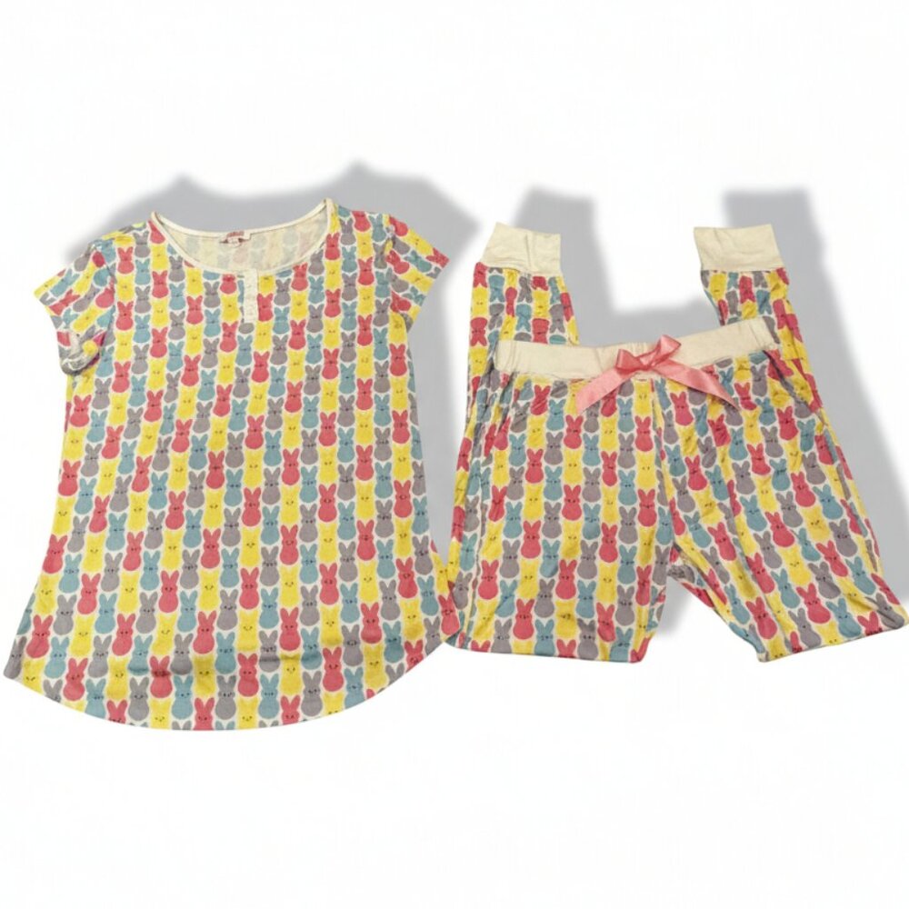 NWOT Jordann Jammies Bunny Print Pajama Set L | Super Soft Lounge Sleepwear - Picture 2 of 14